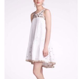 Anthro Leifnotes White Sleeveless Dress